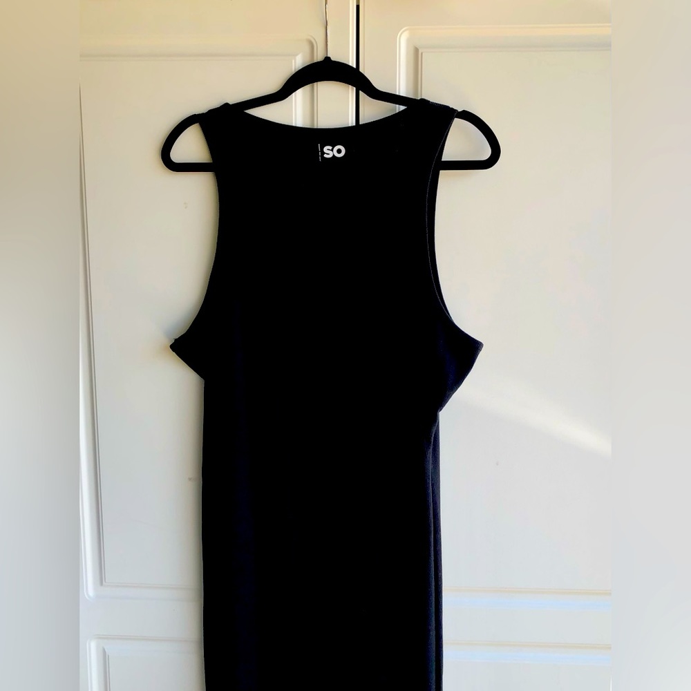 Black Tank Maxi dress long  crew neck size 1X